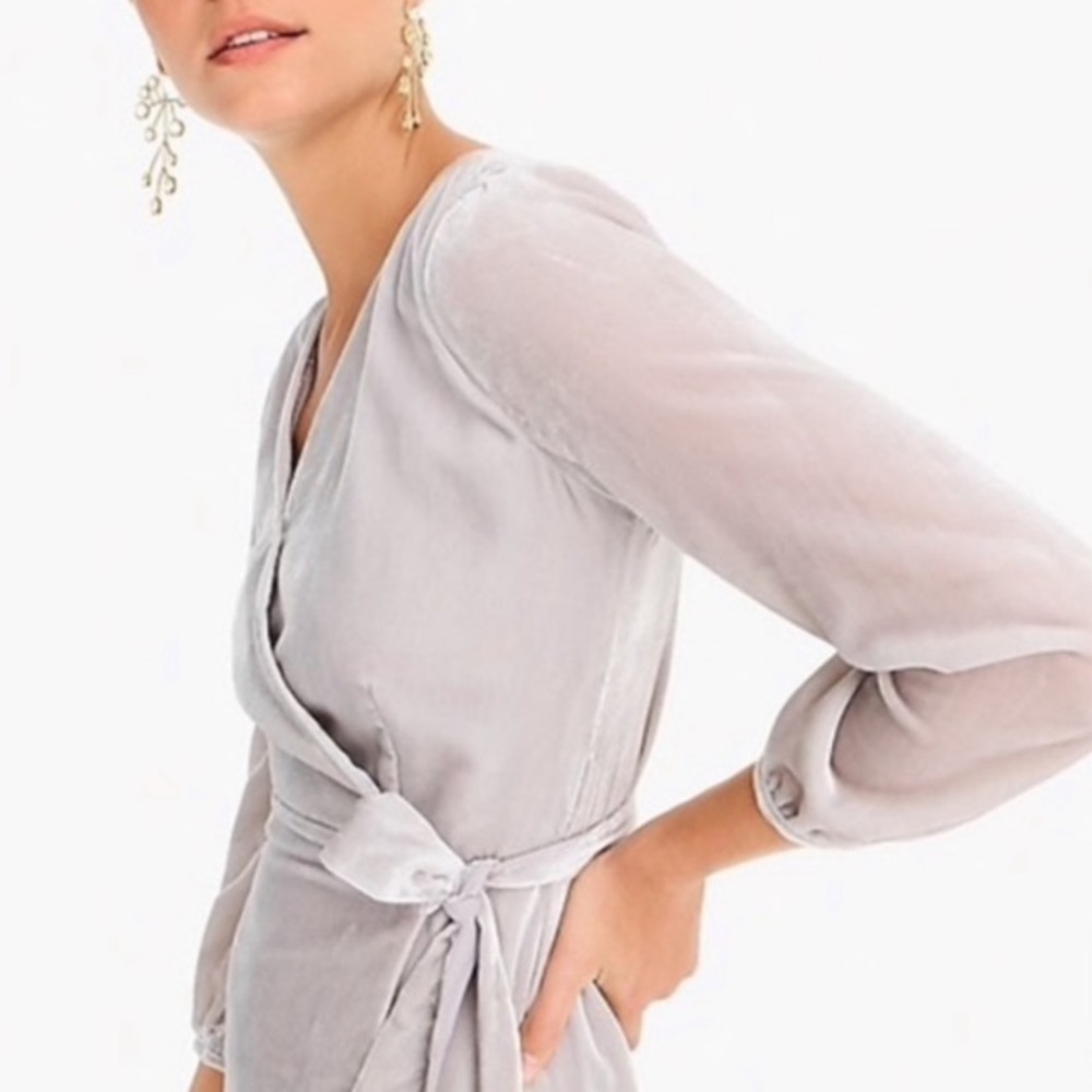 J Crew Wrap Dress in Velvet
